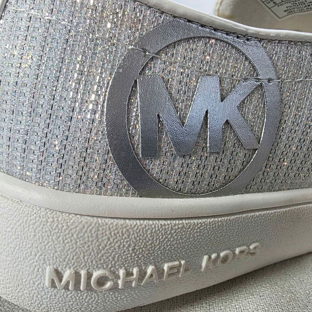 Michael Kors MK features a Silver, Glittery Women's 6.5 / Girl's 5 NEW Shoes